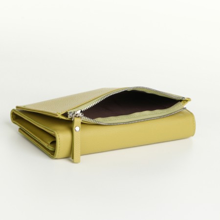 Women's wallet on magnets, yellow color-3