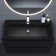 Sink uperwood Classic quartz 90 cm, quartz, black matte, coal