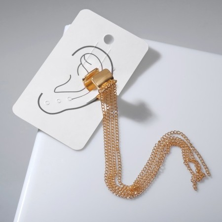 Earring "Kaff" 4 chains, color gold-1