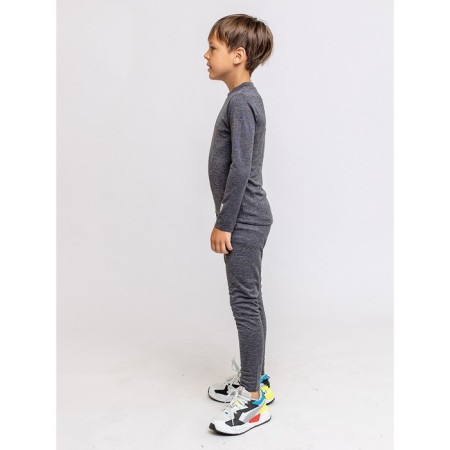 Thermal underwear is two -layer children, height 116 cm, color black melange-3