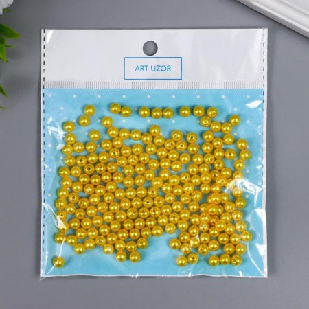 Beads for creativity plastic "Amber" set 200 pcs d = 0.6 cm-3