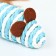 A toy for cats "Mouse-Grandmoshka", 7 cm, blue and white