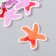 Decor for creativity rubber "Sea star with a bow" set 16 pcs MIX 3.5x3.5 cm
