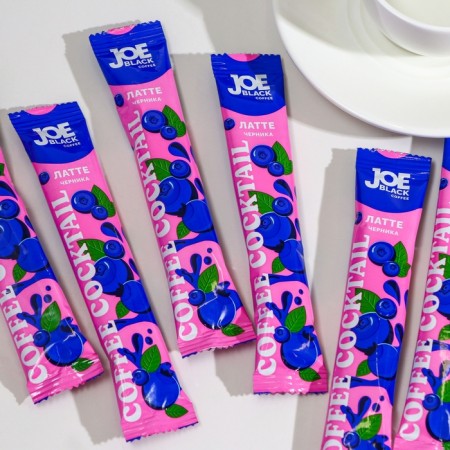 Soluble Coffee drink Joe Black Coffee 3 in 1 "Blueberries", 18 g-2