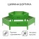 The flowerbed is galvanized, 2 tiers, d = 60–80 cm, h = 30 cm, bright green, Greengo