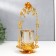 Summary metal, glass per 1 candle "Flower arch" D-5 cm, gold 9.5x11x20 cm