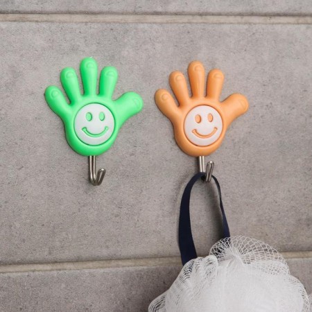 Self-adhesive hooks "Smail pen", 2 pcs, color mix-1