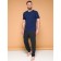 Male T-shirt, size 46, dark blue color