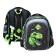 School backpack 40x33x15cm, ergonomic back, Across 410, gray/green