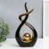 Souvenir Ceramics "Abstraction. Touch. Ball" Black with gold 31x6x16 cm
