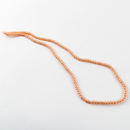 Glass beads, set 140 pcs., Size 1 pc. 6 - mm, orange color-1