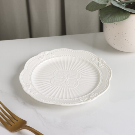 Porcelain porcelain pantry Magistro "Etude", D = 15 cm, white color-1