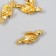 Magnetic metal fastener "Hands" gold 3x1.3 cm