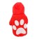 Jacket with hood and fur, size XL (Osh 34, OG 47, DS 31 cm), red