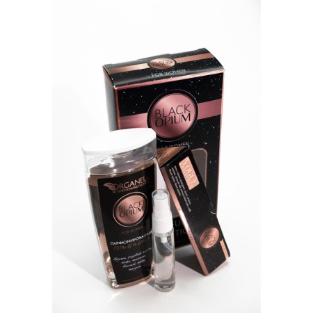Gift set women Black Opium, shower gel 250 ml, perfumery water 30 ml-3