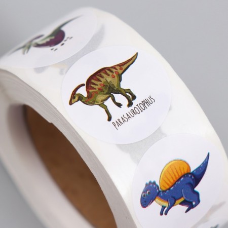 Stick Paper "Dino Park" d = 2.5 cm 500 pcs in roll-1