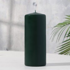 Candle - cylinder, 7x17 cm, 50 hours, 515 g, dark green