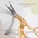 Scissors for needlework "her tsapels", mowed blade, 3.5 ", 9 cm, gold color