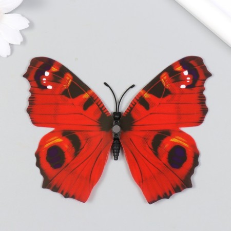 Magnet Plastic "Butterfly Double Wings" under textile shine mix 8.5x12 cm-5