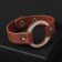 Bracelet Skin "Pompeii" rivets, brown color in gold, 21 cm