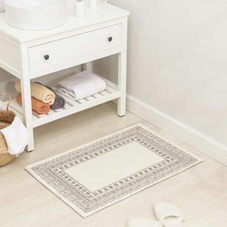 Savanna bathroom mat, 60 × 90 cm, white-brown color