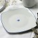 Ceramic “Swallow” plate, 18 x 18 cm, white color