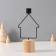 Climber metal, wood on 1 candle "House" d = 2 cm 9x5x17.5 cm