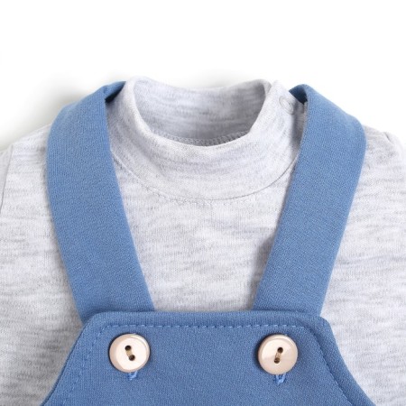 Set: T-shirt and overalls crumb I am Basic Line, height 80-86 cm, blue-6