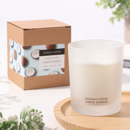 Aromatic candle in the glass "Coco Choco", coconut and chocolate, 200 g