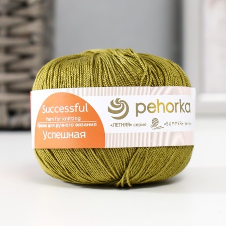Yarn "Successful" 100%Merserized cotton 220m/50g (760-olive)