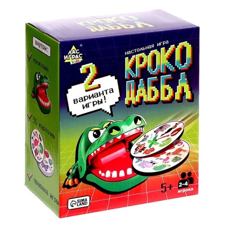 Board game "Crocodabble", 2-4 players, 5+-12