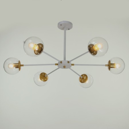 Causte "Dallas" 6x40W E27 White-zoloto 83x83x35 cm Bayerlux-1