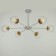 Causte "Dallas" 6x40W E27 White-zoloto 83x83x35 cm Bayerlux