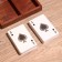 Casket for playing cards for 2 decks 15.5x12x3.5 cm, tree shisham