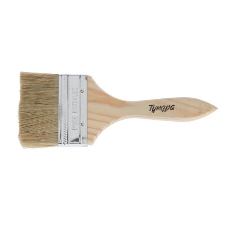 Brush flat tundra, mixed bristles, wooden handle, 3 ", 75 mm-3
