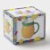 Ceramic mug "strawberries", 500 ml, red color