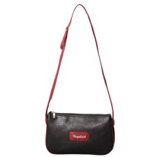 Female bag, artificial leather, black 24x5x15 cm