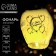 The flashlight of desires "Happy Birthday", form dome, yellow color