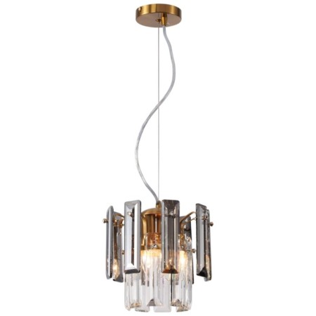 Suspension lamp TON 2XE14 40W, size 22x22x50-100 cm, bronze color-2