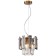 Suspension lamp TON 2XE14 40W, size 22x22x50-100 cm, bronze color