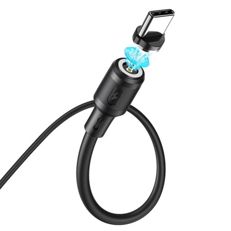 Hoco X52, Type -C - USB cable, magnetic connector, only charging, 3 a, 1 m, black-3