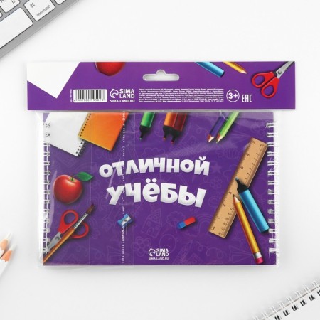 Set: a double notebook with tasks and the pen "excellent study"-13