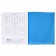 Notebook 18 sheets in the line is blue, plastic cover, title sheet, offset block 65g/m2
