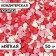 Confectionery Sprinking "hearts", mother -of -pearl (pink, red, white), 50 g