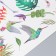 Interior color plastic sticker "Flamingo, Tukan and hummingbird" 60x90 cm