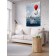 Decorative panel with photo printing "Paper boats and balloons", vertical, size 150x200 cm