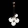 Suspended EVOLUCE lamp. Sle103103-06. Satturo. 6x60 watts, E27, 35x35 cm, golden color
