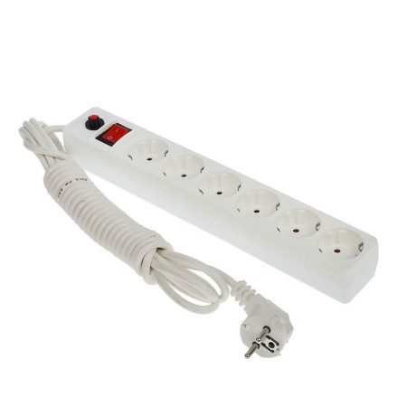 Network filter Universal 967U-3005, 6 outlets, 5 m, 10 A, PVS 3x0.75, White