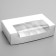 Monoblock under 5 eclairs of cellulose with a window, 25.2 x 15 x 7 cm