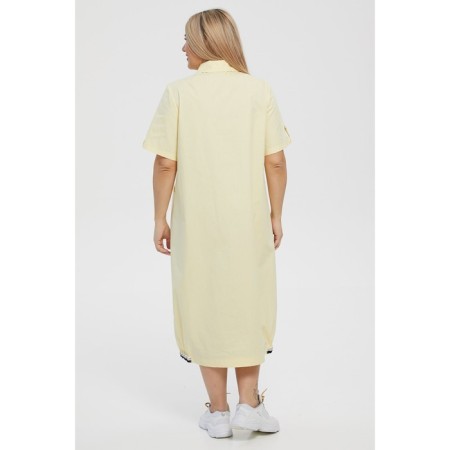 Dress shirt female luxury plus, size 56, yellow color-4